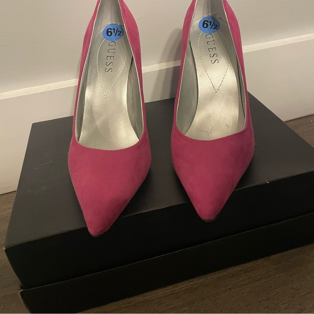 Guess Pink Suede Pumps size 6.5